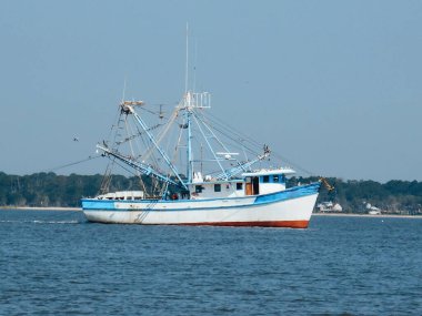 Güney Carolina 'da yaz mevsimi balıkçı teknesi