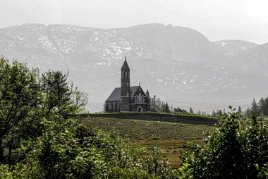 Church among hills in Northern Ireland