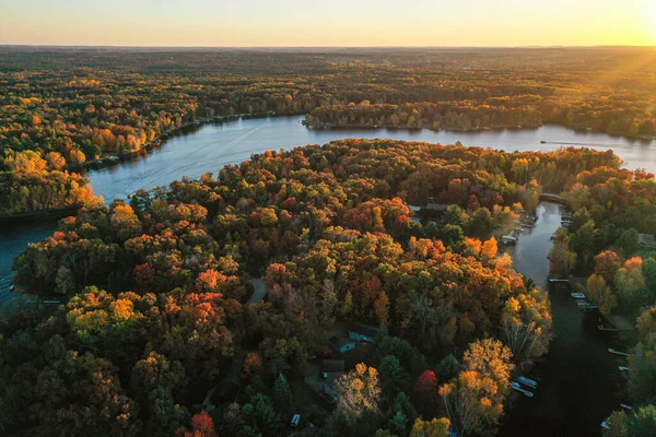 Aerial View Legend Lake Menominee County Wisconsin Legend Lake 1304 — Stockfoto