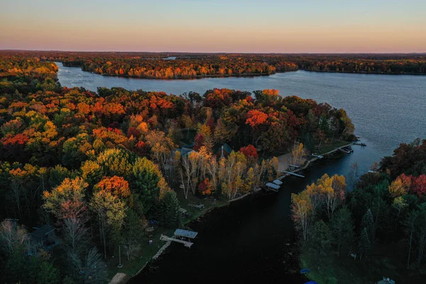 Luftaufnahme Des Legend Lake Menominee County Wisconsin Legend Lake Ist — Stockfoto