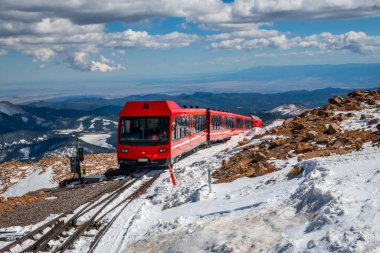 Colorado Springs, CO, USA - Dec 5, 2022: The Broadmoor Manitou and Pikes Peak Cog Railway 