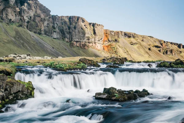 Lugares Interés Islandia Viaje Por Carretera Cascada — Foto de Stock