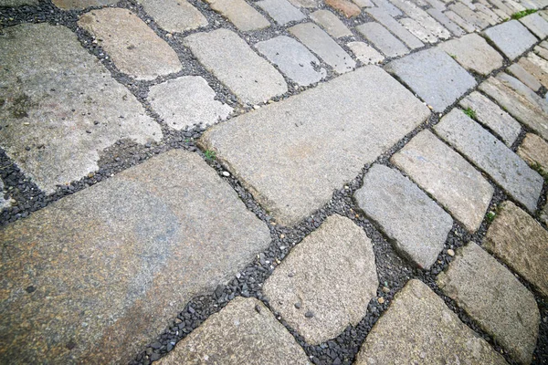 Piso Una Calle Con Baldosas Piedra — Foto de Stock