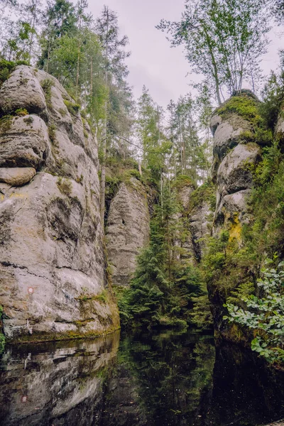 Teplice Adrspach Rocks Bohemia Oriental República Checa —  Fotos de Stock