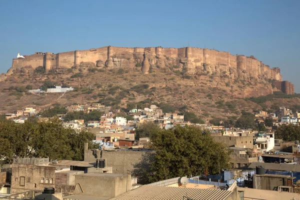Вид Форт Фазангарх Джодхпура Крыши Старого Города — стоковое фото