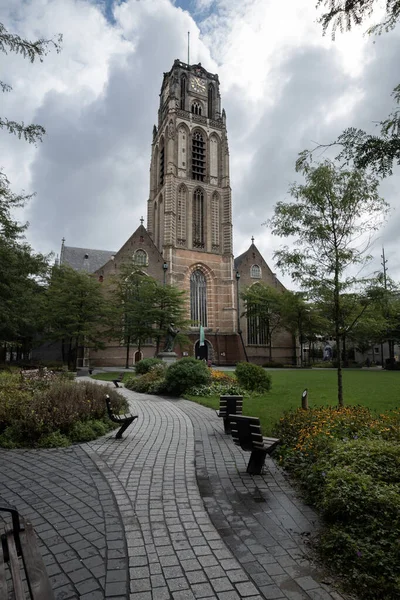 Eingang Zur Grote Von Sint Laurenskerk Von Den Gärten Aus — Stockfoto