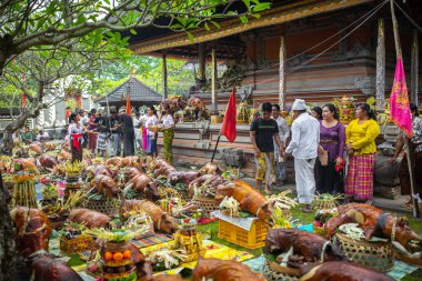 Pura Dalem Desa Timbrah 'da Usaba Sumbu töreni.