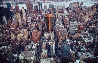 New York Şehri manzarası Ufuk çizgisi kentsel