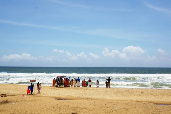 Funeral Ceremony Performed Local People Varkala Beach Kerala — Stock Photo, Image