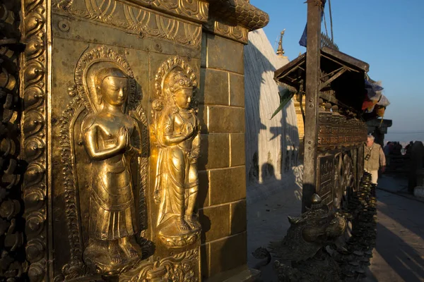 Templo Dos Macacos Formalmente Conhecido Como Swayambhunath Katmandu — Fotografia de Stock