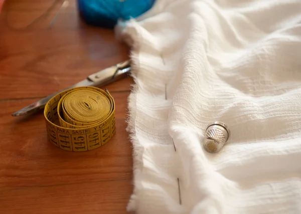 Sewing Garment Sewing Utensils — Stock Photo, Image