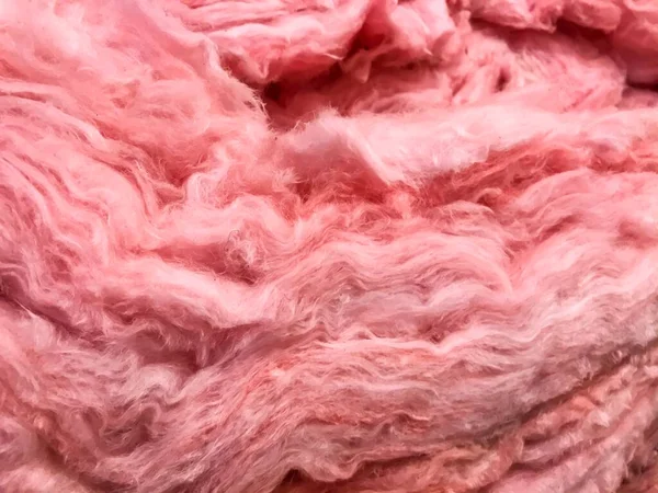 Camadas Cor Rosa Fibra Vidro Mineral Usada Para Isolamento Temperatura — Fotografia de Stock