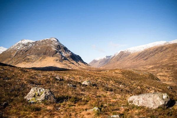 Glencoe Βουνά Χειμώνα Της Σκωτίας Υψίπεδα — Φωτογραφία Αρχείου