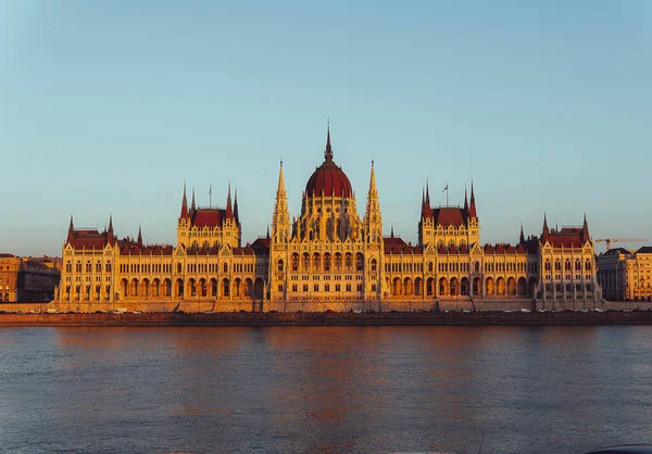 Parlamento Budapeste Outro Lado Rio Danúbio — Fotografia de Stock