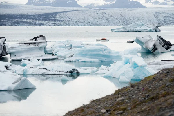 Όμορφη Θέα Του Παγετώνα Jokulsarlon Στην Ισλανδία — Φωτογραφία Αρχείου