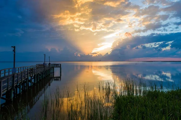Eastern Shore Mobile Bay Sunset — Stock Photo, Image
