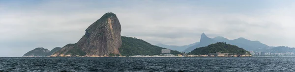 Beautiful view from the ocean to mountains and landscape in Rio de Janeiro, RJ