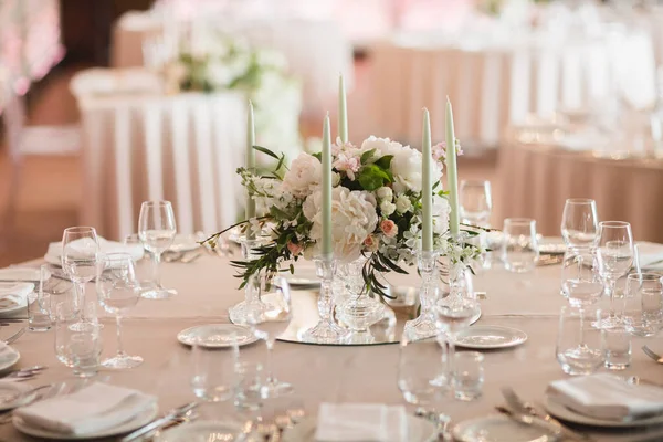 Talya Nın Kuzeyinde Bir Villada Düğün Masası — Stok fotoğraf