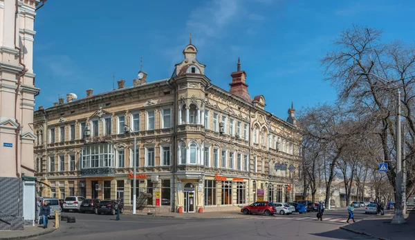 Odessa Ucrania 2023 Edificio Histórico Apartamentos Calle Torgovaya Odessa Ucrania —  Fotos de Stock