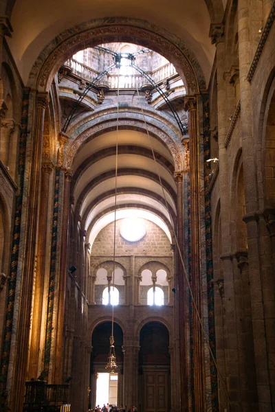 サンティアゴ コンポステーラ大聖堂の内部 ガリツィア スペイン — ストック写真