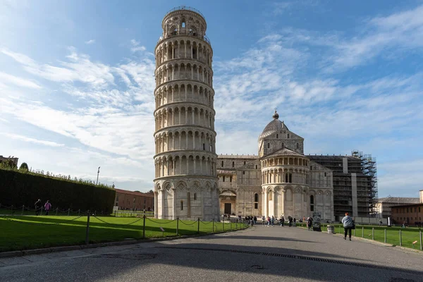 Talya Toskana Eğik Pisa Kulesi Katedral Santa Maria Assunta — Stok fotoğraf
