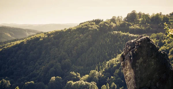View Forest Top Rock Vsetin Czech Republic — Stock Photo, Image
