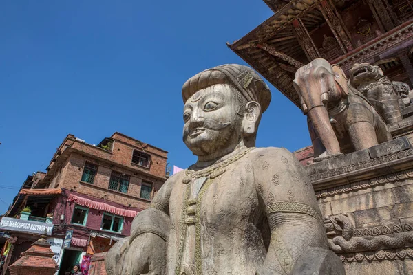 Statues Temple Bhaktapur Square Kathmandu Nepal — Stock Photo, Image