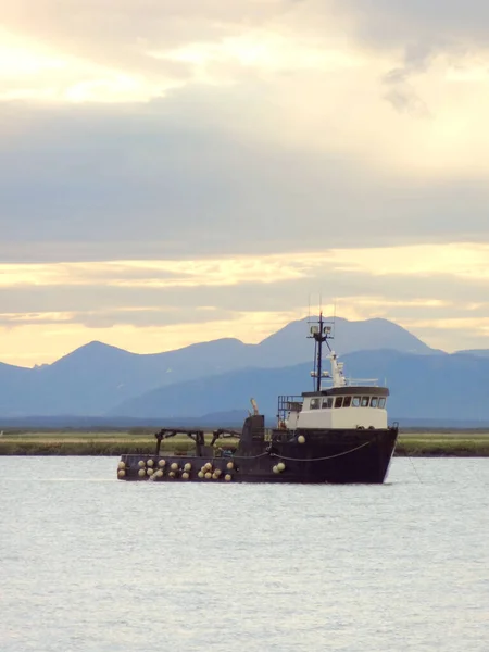 Fischerboot Einem Fluss Bristol Bay Alaska — Stockfoto