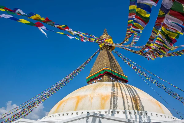 Boudhanath Stupa Kultowe Buddyjskie Miejsce Katmandu Nepal — Zdjęcie stockowe
