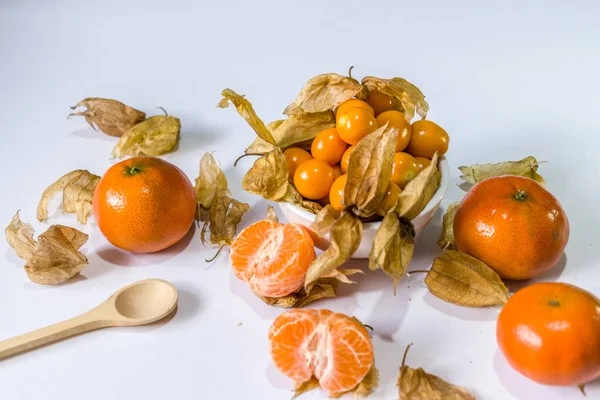 Citrusvruchten Houten Lepel — Stockfoto