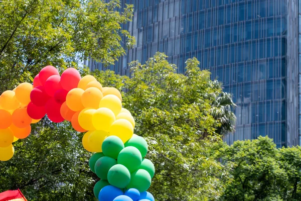 Farbige Luftballons Während Der Pride Parade Mexiko Stadt — Stockfoto