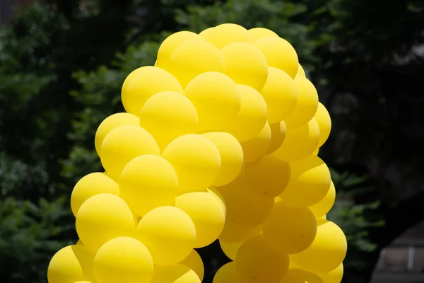 Balões Infláveis Festa Aniversário Fundo — Fotografia de Stock