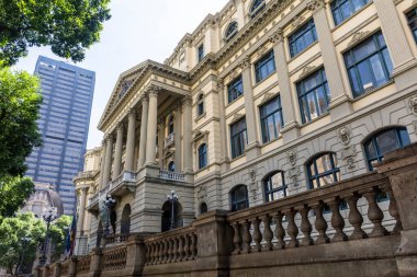 Rio de Janeiro, Brezilya 'daki eski tarihi binanın güzel manzarası