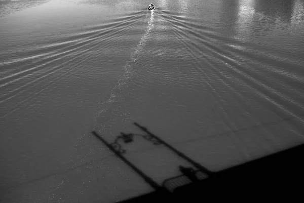 Boat Sailing Capibaribe River Downtown Recife Pernambuco Brazil — Stock Photo, Image