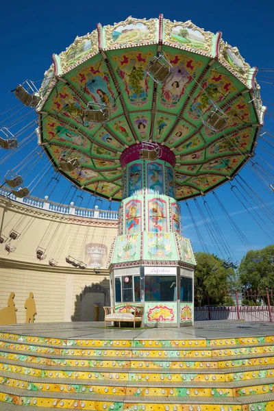 Wien Österrike Juni 2019 Karusellspinning Vid Nöjesparken Prater — Stockfoto