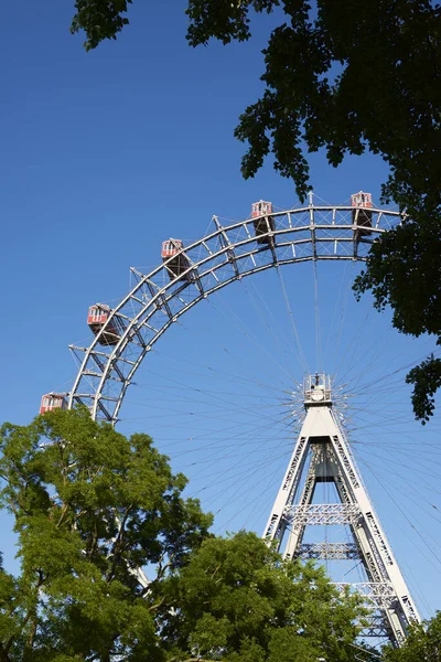 Pariserhjul Wien Prater Park Namngiven Som Wurstelprater — Stockfoto