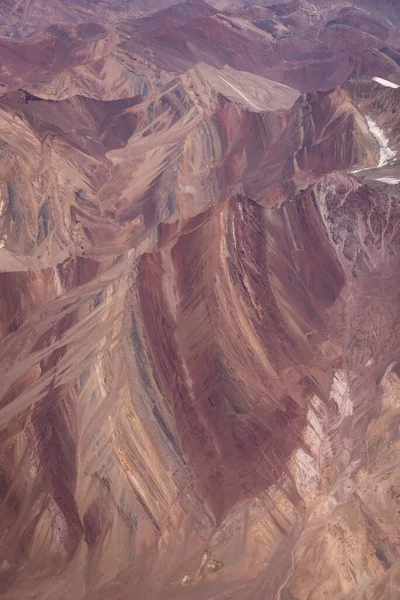 Vedere Aeriană Frumoasă Andes Chain Mountains Granița Dintre Argentina Chile — Fotografie, imagine de stoc