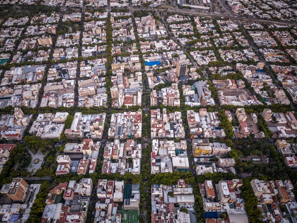 Hermosa Vista Aérea Edificios Ciudad Calles Verdes Públicas Mendoza Argentina —  Fotos de Stock