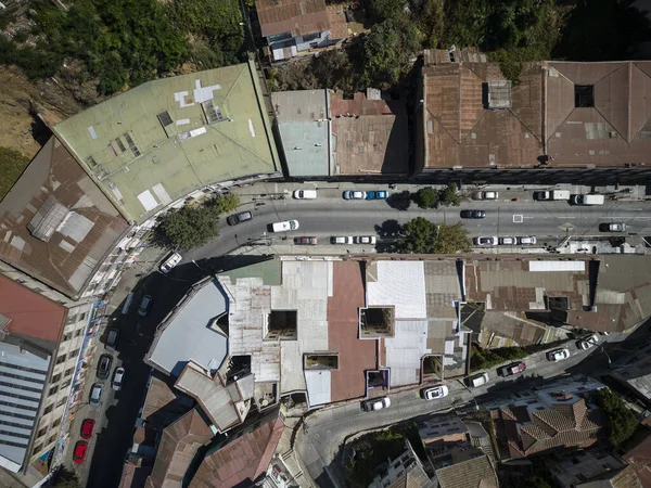 Bela Vista Aérea Para Edifícios Cidade Rua Valparaso Chile — Fotografia de Stock