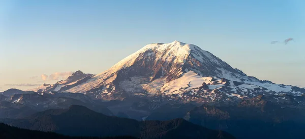 Primer Plano Los Glaciares Del Monte Rainier Mañana Verano 2019 — Foto de Stock