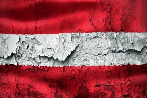 Grunge Daki Avusturya Bayrağı Kırıldı - Stok İmaj