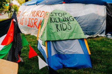 Stop Killing Kids protest sign at Boise student tent city protest clipart