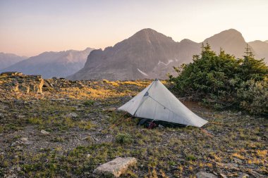 Weminuche Wilderness, Colorado 'da ücra bir kamp.