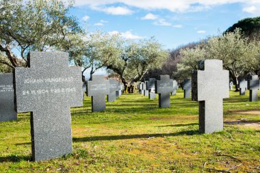 February 22, 2015, Cuacos de Yuste, Spain. German military cemetery clipart