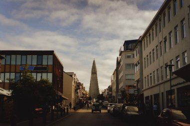 Reykjavik İzlanda 'daki Hallgrmskirkja Katedrali 