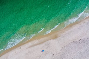 Pensacola Florida 'daki sahilin havadan görüntüsü.