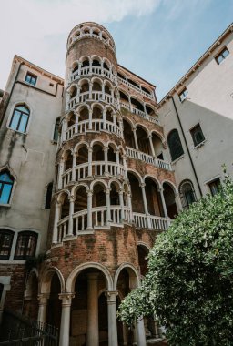 Exterior view of Palazzo Contarini del Bovolo in Venice  Italy. clipart