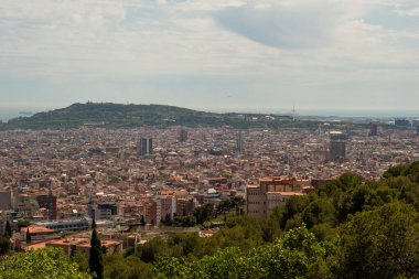 Barcelona şehrinin manzarası