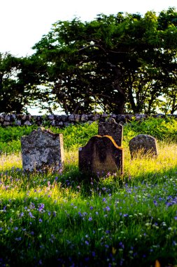 gravestones on the isle of mull clipart