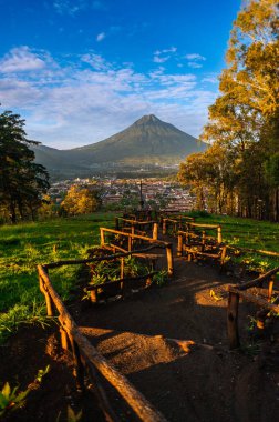 Antigua Guatemala 'daki Cerro de la Cruz Bakış Açısı